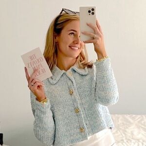 J. Crew NWT Textured Cropped Lady Jacket in Space-Dyed Yarn Size Small